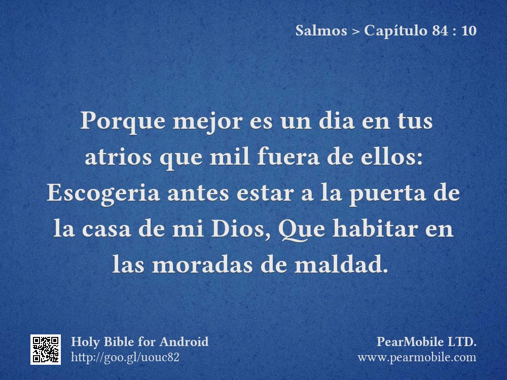 Salmos, Capítulo 84:10